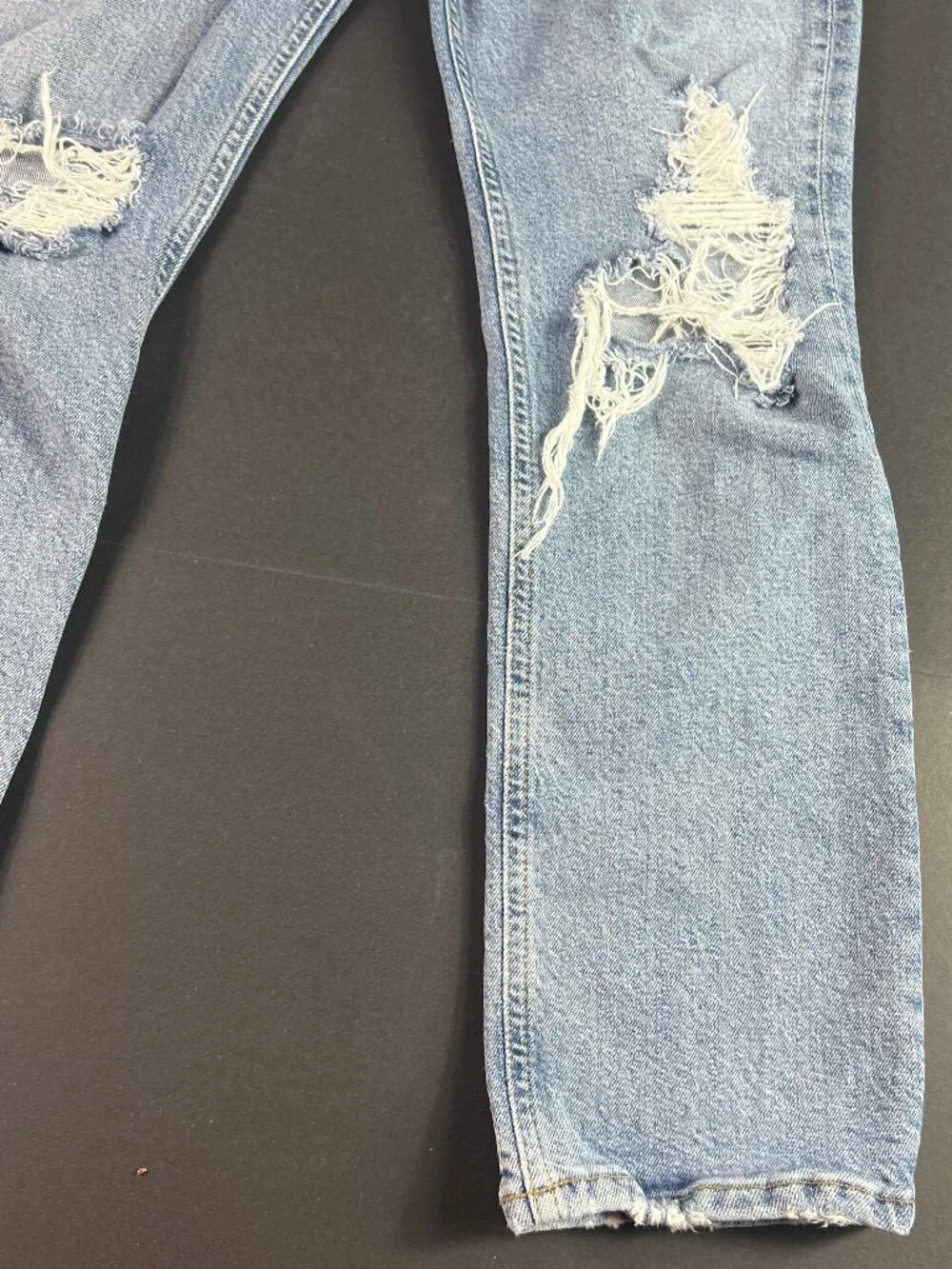 AGOLDE Jeans Womens 26x25* Riley High Rise Straight Crop Blue Faded Denim Tag 27